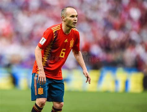 Spain National Football Team Midfielder Andres Iniesta Editorial Stock