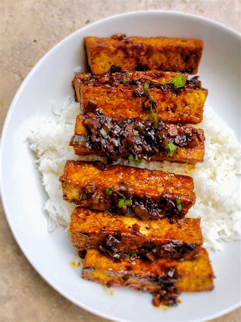 Tofu Steak In Garlic Saucevegan Tofu Steak In Garlic Sauce