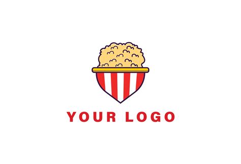 Popcorn logo design with Pin icon design template 13051740 Vector Art ...