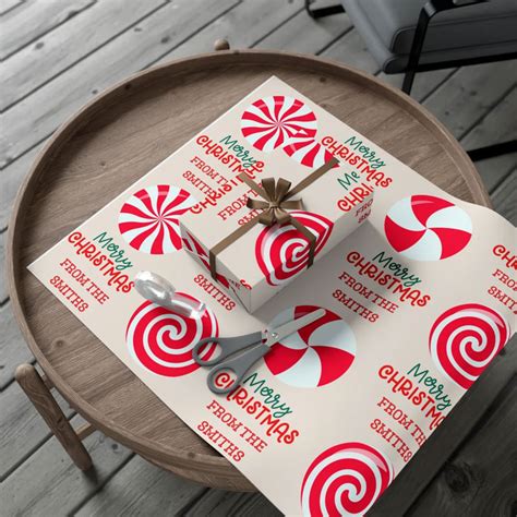 Personalized Christmas Wrapping Paper, Custom Holiday Gift