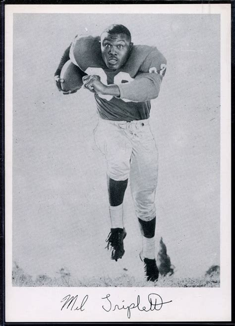 1956 Giants Team Issue Football Card Mel Triplett