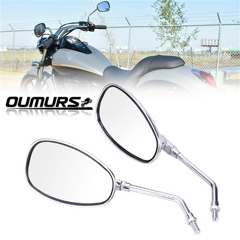 Universal Chrome Motorcycle Motorbike Rearview Rear View Side Mirror