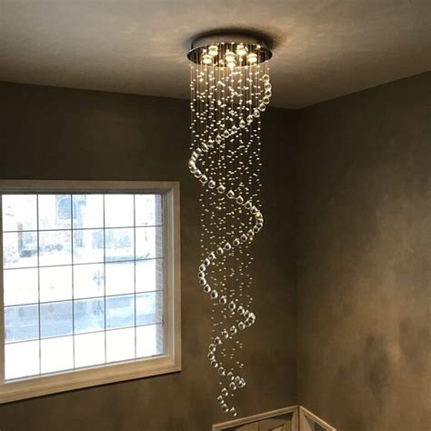 SEFINN FOUR Modern Crystal Chandelier Spiral Design 6 Light Crystal