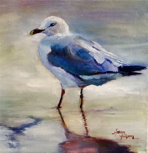 Norma Wilson Art Norma Wilson Original Oil Seascape Seagull Bird Ocean