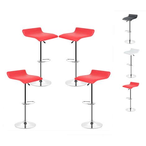 Hofuton Tabouret De Bar Lot De Design En Cuir Simili Et M Tal Chrom