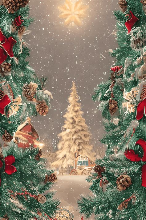 Vintage Christmas Scene · Creative Fabrica