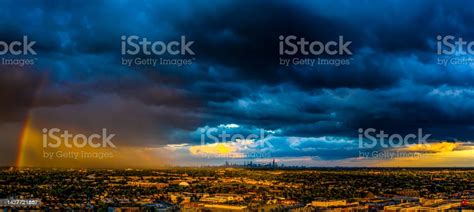 Chicago Il Skyline Rainbow Storm Stock Photo - Download Image Now ...