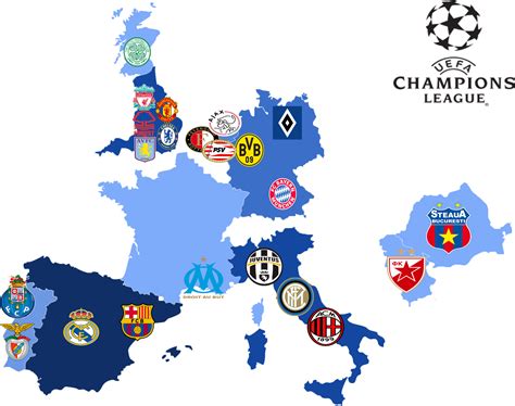 Map Of All Winners Of The Uefa Champions League Reurope