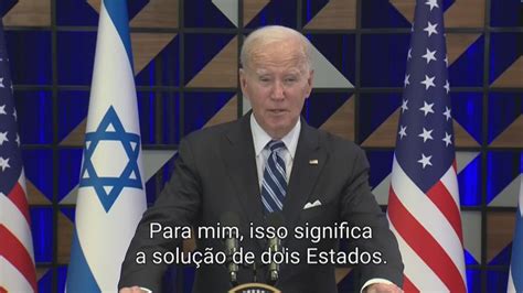 A solução de dois Estados Biden pede que Israel dê o exemplo e