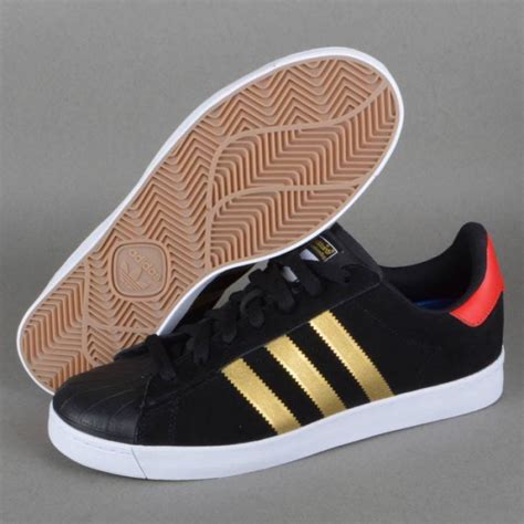 Adidas Skateboarding Superstar Vulc ADV Skate Shoes CBLACK GOLDMT