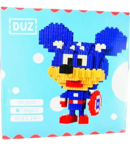 Mickey Mouse Super Heroe Figura Armable Mini Bloques Cuotas sin interés