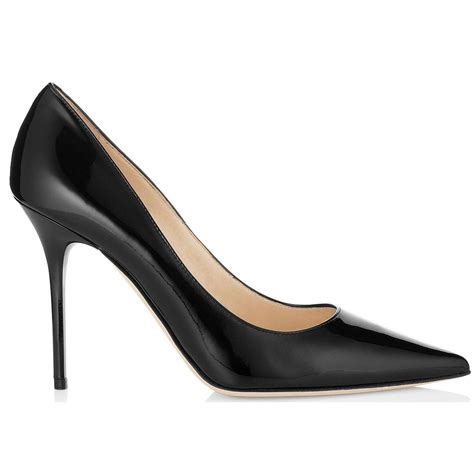 Jimmy Choo Abel Patent Leather Pointy Toe Pumps Black Oznico