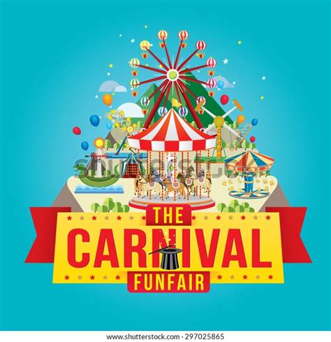 Vector Illustration Carnival Funfair Design Stock Vector Royalty Free