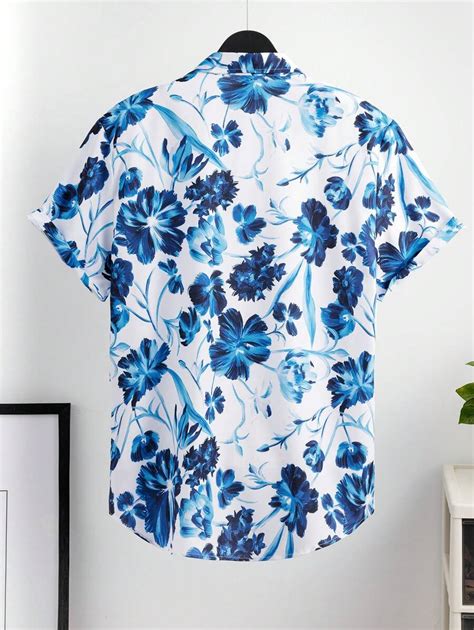 Manfinity Rsrt Men Floral Print Shirt Without Tee Shein Usa