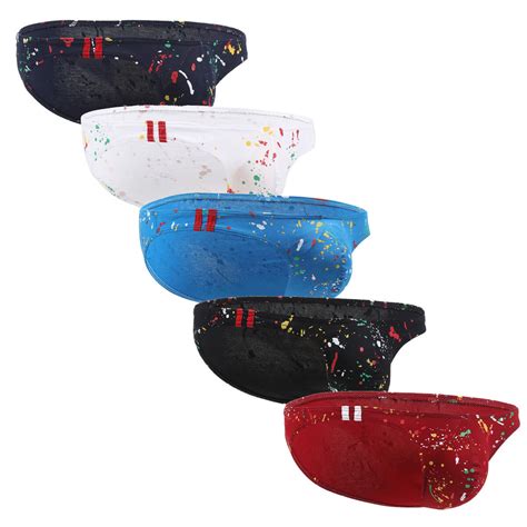 5Pack Sexy Hot Men S Micro Mini Thong Briefs Pouch T Back G String Bikini Tangas EBay
