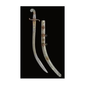 An Ottoman Jewelled And Jade Hilted Presentation Sword Kilij Turkey