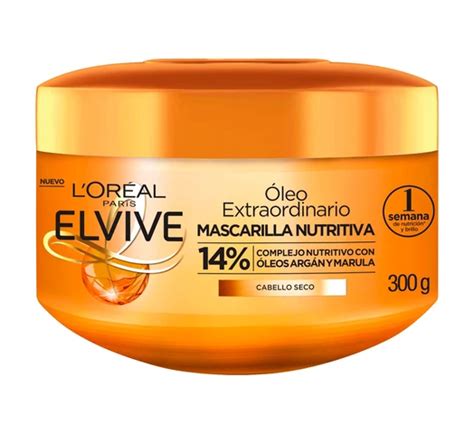 Mascarilla L Oréal París Elvive Óleo Extraordinario Para Cabelo Seco De 300g Mibelleza