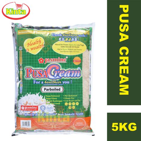 Jasmine Pusa Cream Parboiled Basmathi Rice Kg Pusacream Shopee Singapore