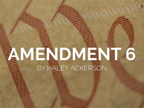 Amendment 6 by Haley Ackerson