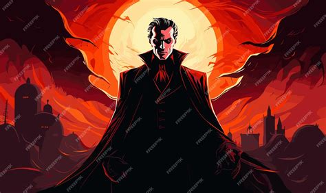 Premium Vector | Count dracula vampire illustration concept art vector