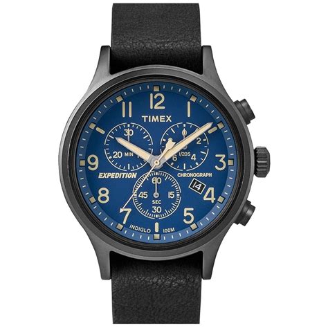 Timex Expedition Scout Chronograph Watch Black End Cn