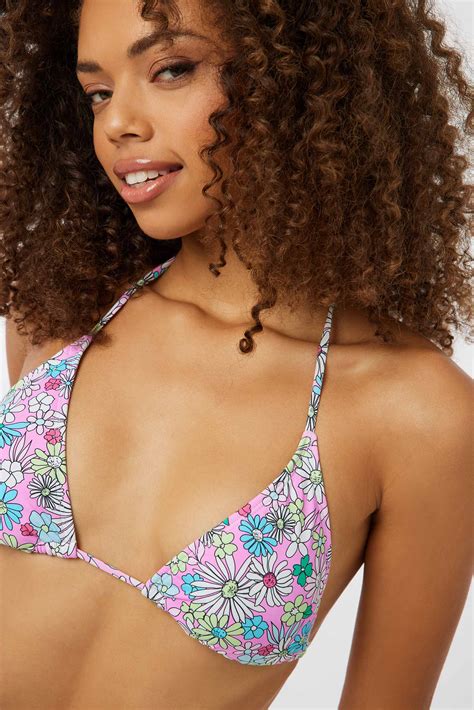 Triangle Retro Floral Bikini Top Ardene