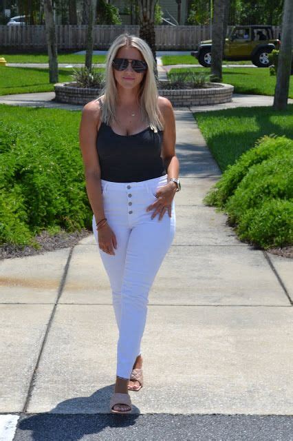 The Fashionably Late Blonde Summer Bodysuits High Waisted Denim Outfit Posts