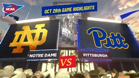 Notre Dame Vs Pittsburgh Oct Th Full Game Highlights Ncaa Football