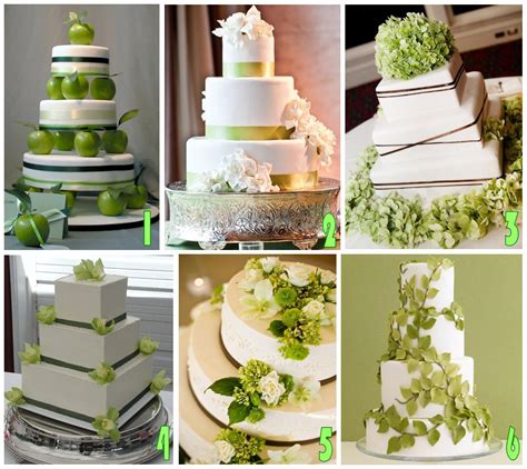 Sweeter Than Sweet Dessert Tables: Green Wedding Cakes