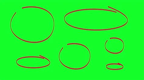 Hand drawn red circle animation on green... | Stock Video | Pond5