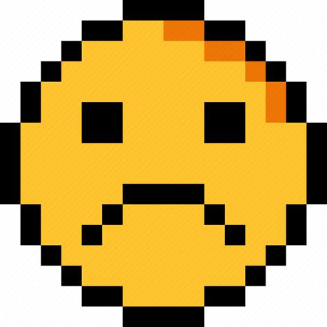 Sad Pixel Art 8 Bit Character Emotion Emoticon Emoji Icon