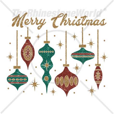 Vintage Christmas Ornaments Clip Art