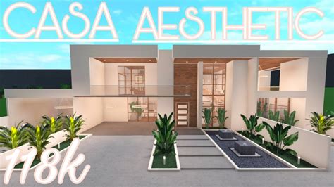 Bloxburg Casa Moderna Aesthetic Speedbuild Roblox Youtube