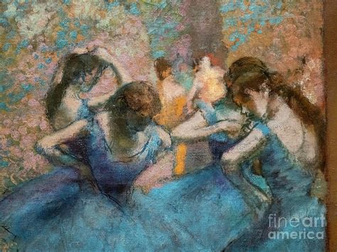 Blue Dancers Detail Painting by Edgar Degas - Pixels