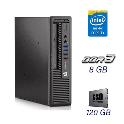 Купити неттоп Hp Elitedesk 800 35w G2 Desktop Mini Pc на базі Intel Core I3 6100t та 8 Gb Ddr3 в