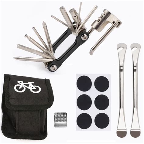 Portable Bicycle Repair Tools Kit Multifunction Set Tire Patch Mountain