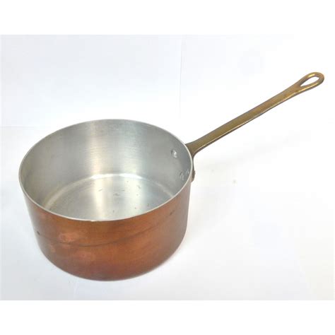 GRANDE CASSEROLE EN CUIVRE ANCIENNE N22 Ø 27CM