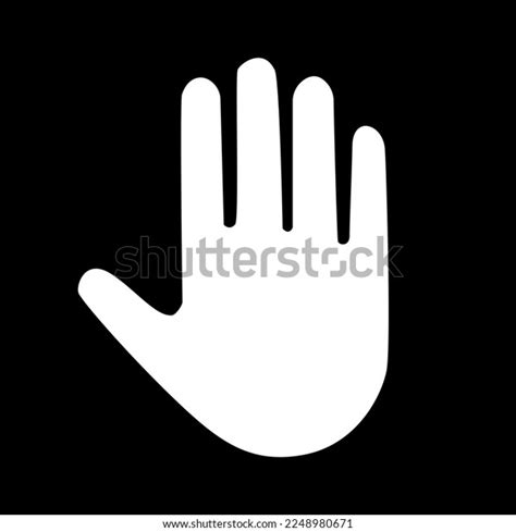 Black White Hand Illustration Stop Sign Stock Vector (Royalty Free ...