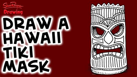 How to draw a Hawaiian Tiki Mask - Easy step-by-step for Beginners - YouTube