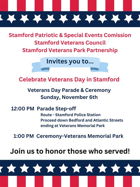 Stamford Veterans Day Parade 2024 Tickets Teena Jacintha