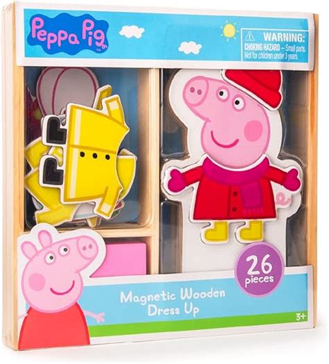 Peppa Pig Magnetic Wooden Dress Up Set Fsc Wood Wooden Toys