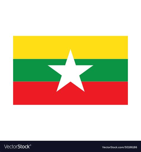 Myanmar flag logo Royalty Free Vector Image - VectorStock