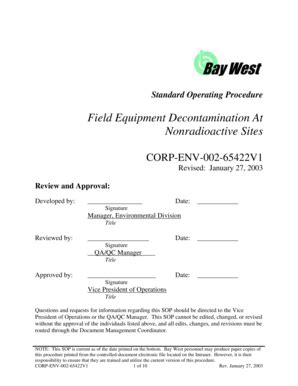 Fillable Online Conservancy Umn FIELD EQUIPMENT DECON NONRADIOACTIVE