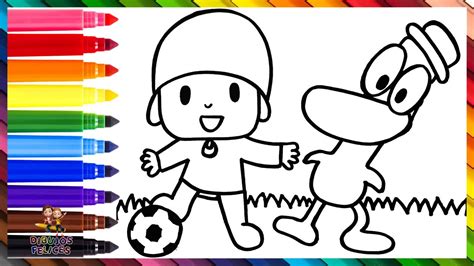 Pato Pocoyo Para Colorear