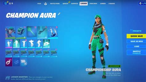 Best Combos For New Championship Aura Skin Fortnite Youtube