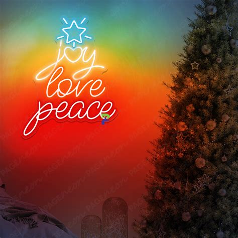 Neon Christmas Lights Joy Love Peace Neon Sign Pageneon