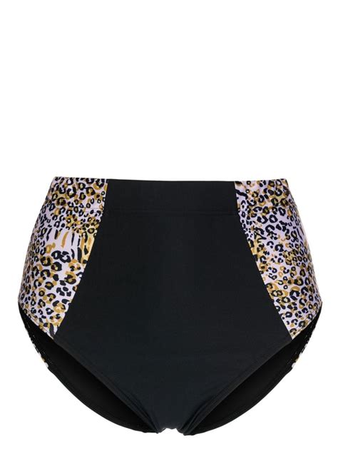 Duskii High Waisted Leopard Print Bikini Bottoms Farfetch