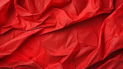 Vibrant And Wrinkled Scarlet Paper Background Texture Red Paper