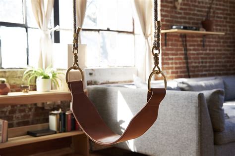 Pin By Barbi Reynolds On Hardware Leather Kids Swing Hanging Furniture