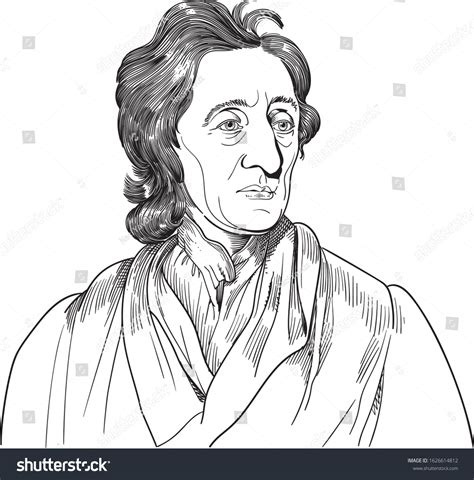 Vector Illustration Philosopher John Locke Cartoon Stock Vector ...